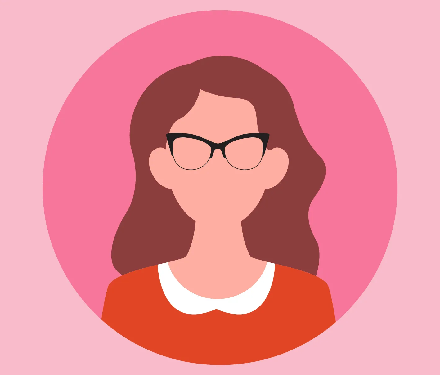 Contoh pemilihan frame kacamata bulat yang melengkung cocok untuk wajah kotak dengan sudut rahang tegas