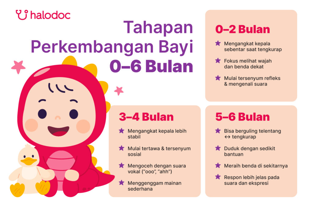 Perkembangan Bayi Usia 0-6 Bulan