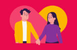 pasangan sedang menunjukkan kasih sayang