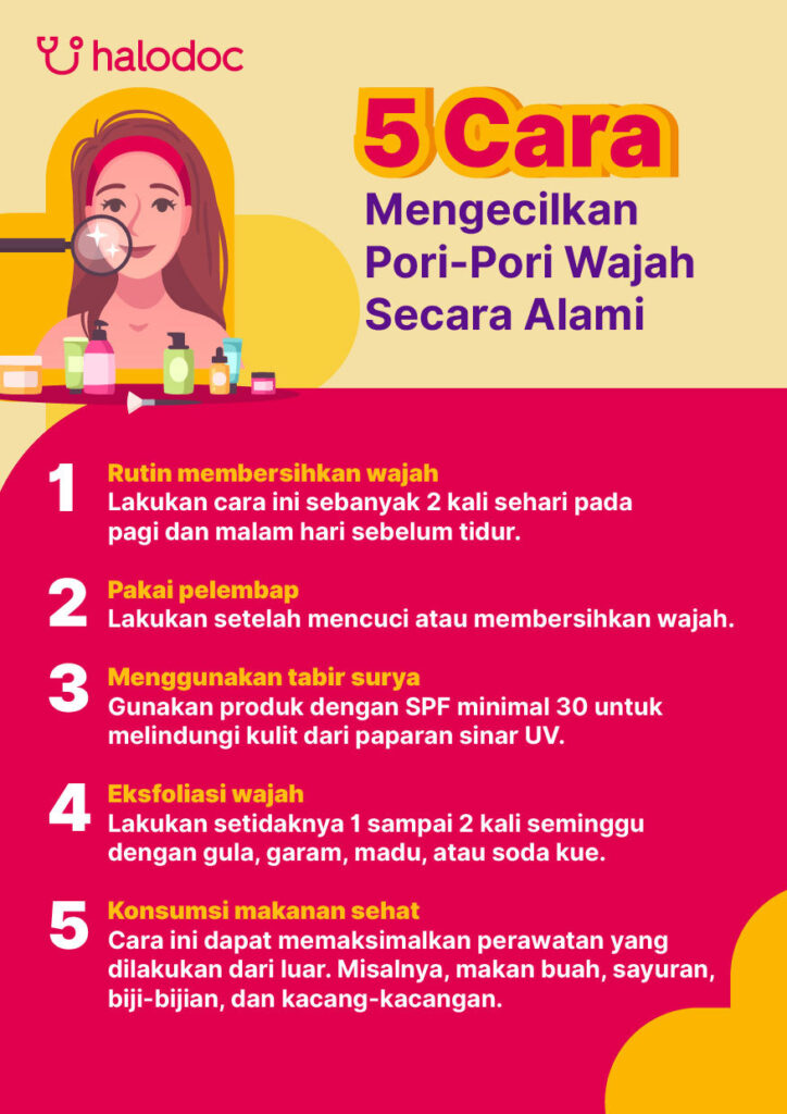 cara mengecilkan pori-pori wajah secara alami