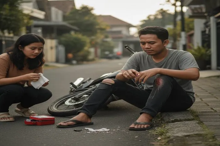 Lutut Berdarah Jatuh Motor? Ini Cara Atasi & Kapan ke Dokter!