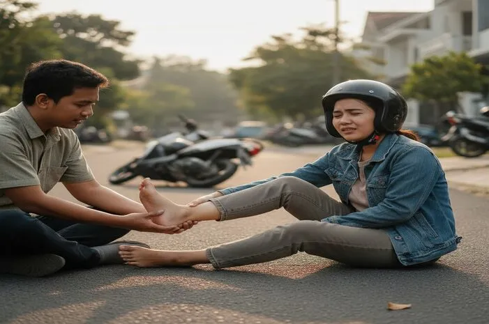 Kaki Jatuh dari Motor? Ini Pertolongan Pertamanya!