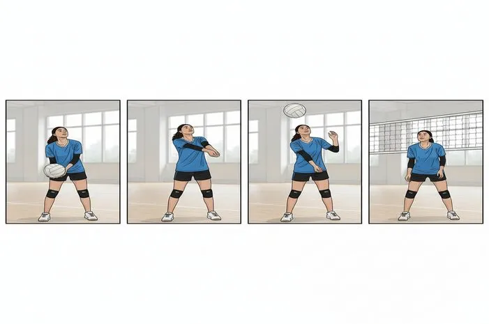 Servis Bawah Voli: 4 Gerakan Dasar, Mudah Dipahami!