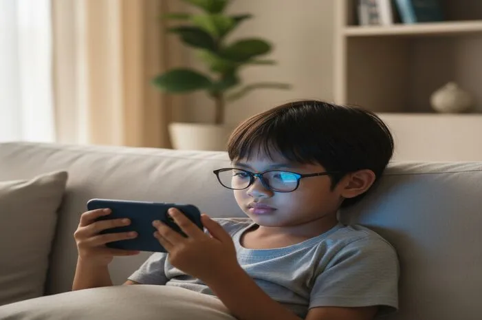 Mata Anak Sering Main HP? Ini Cara Menjaganya