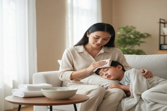 Kompres Anak Demam: Air Hangat Suam Kuku Paling Pas