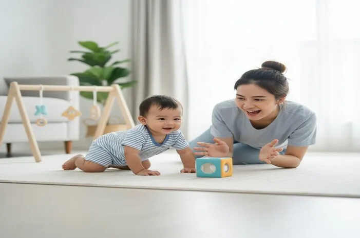 Perkembangan Bayi 8 Bulan: Dari Merangkak Hingga 'Mama'