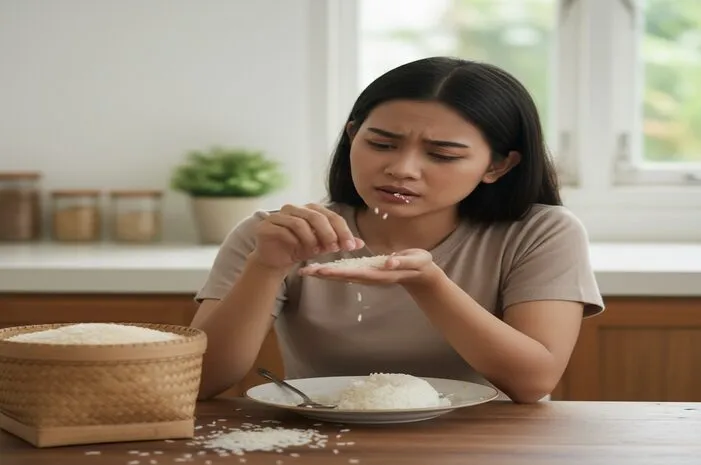 Hobi Makan Beras Mentah? Waspada Efek Buruknya