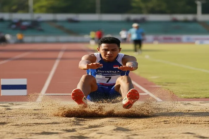 Posisi Badan Saat Mendarat Lompat Jauh Benar, Jauhkan!
