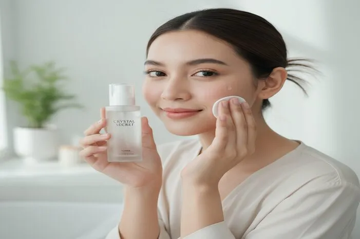 Toner Wardah Crystal Secret Bikin Wajah Auto Glowing!