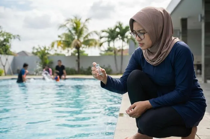 Kaporit Kolam Renang Solusi Air Bening Bebas Lumut