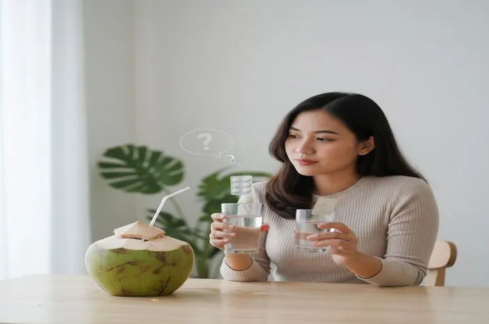 Habis Minum Air Kelapa, Boleh Langsung Minum Obat?