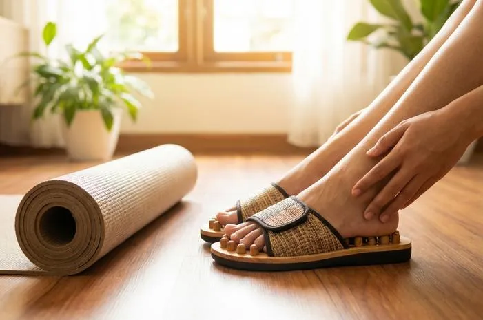 Atasi Kaki Pegal Dan Lancarkan Darah Pakai Sandal Refleksi