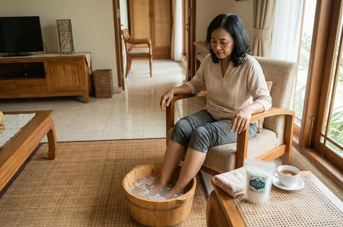 Merendam Kaki dengan Air Garam: Usir Pegal, Bau, Tumit Pecah