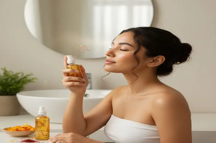 Face Mist Saffron Bikin Wajah Cerah Glowing Bebas Kusam