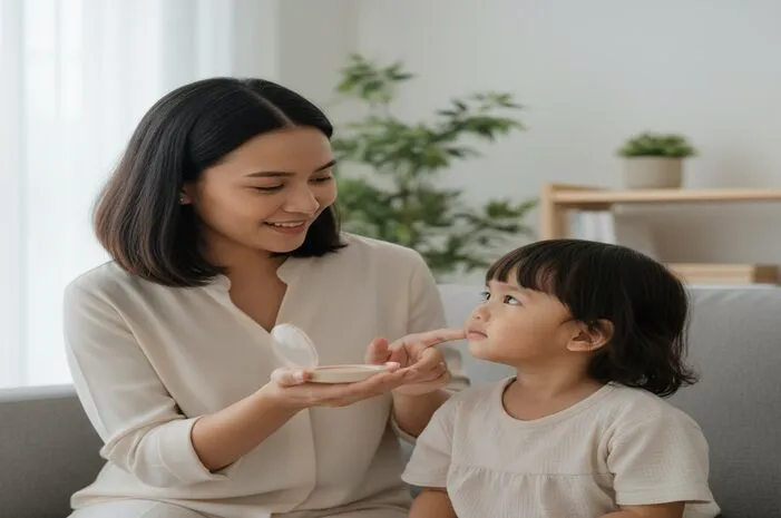 Bedak Padat Anak: Boleh Kok, Asal Ikuti 5 Tips Ini