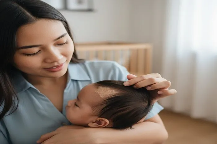 Gambar Kerak Kepala Bayi: Tak Perlu Panik, Begini Atasi