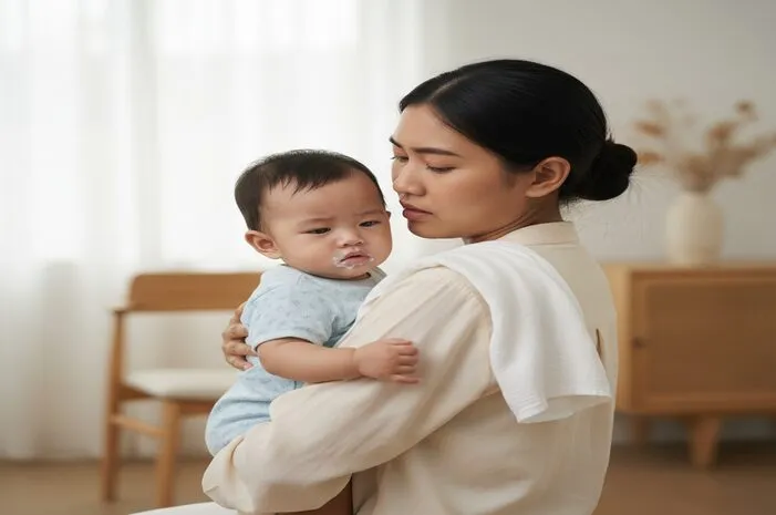 Atasi Bayi Sering Mual Seperti Mau Muntah, Jangan Panik