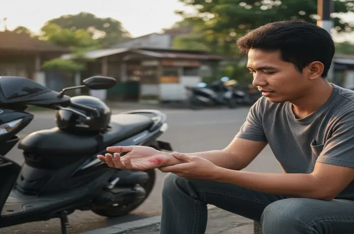 Tips Ampuh Obati Luka Jatuh dari Motor di Tangan