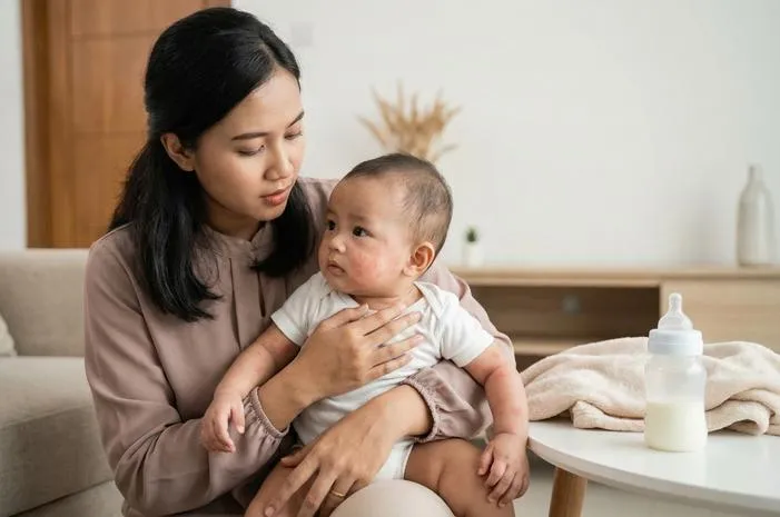 Si Kecil Kena Ruam Alergi Susu Formula? Cek di Sini