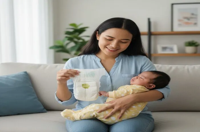 Normalkah Berak Bayi Warna Hijau? Cari Tahu Yuk!