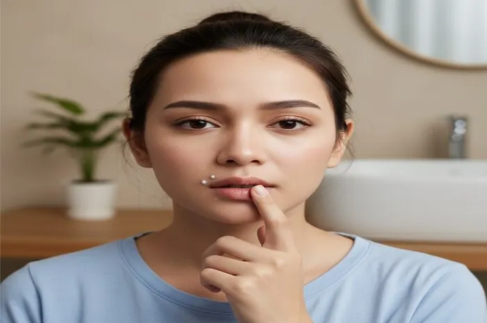Cara Mudah Hilangkan Bintik Putih di Bibir Atas
