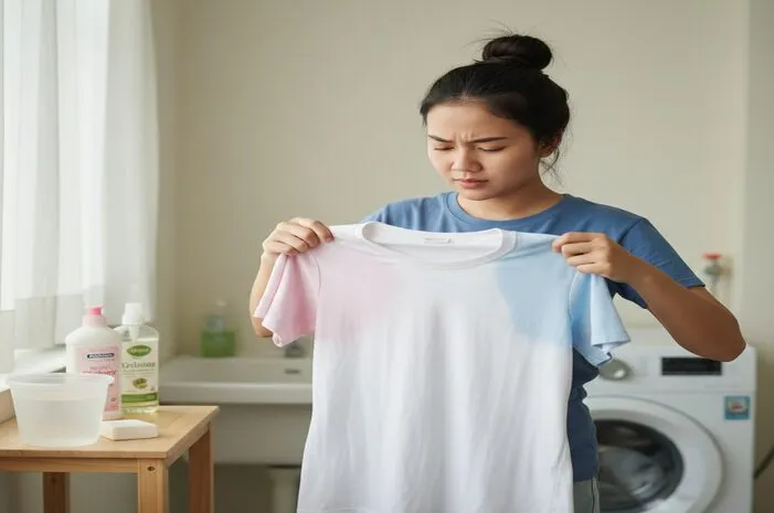 Cara Mengatasi Baju Putih Kelunturan, Luntur Hilang Kinclong!