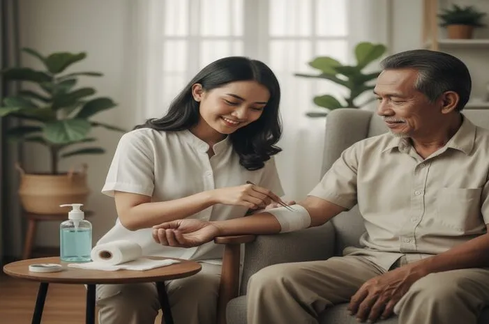 Perawatan luka pasca operasi dengan teknik steril mencegah infeksi dan mempercepat penyembuhan kulit