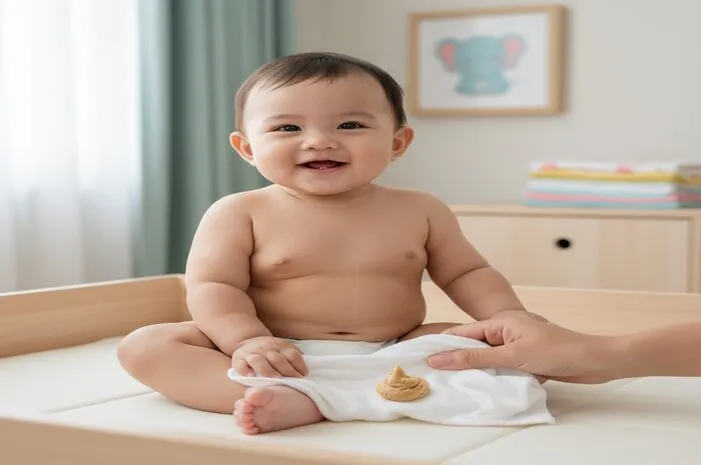 Yuk, Kenali Tekstur BAB Normal Bayi 8 Bulan MPASI