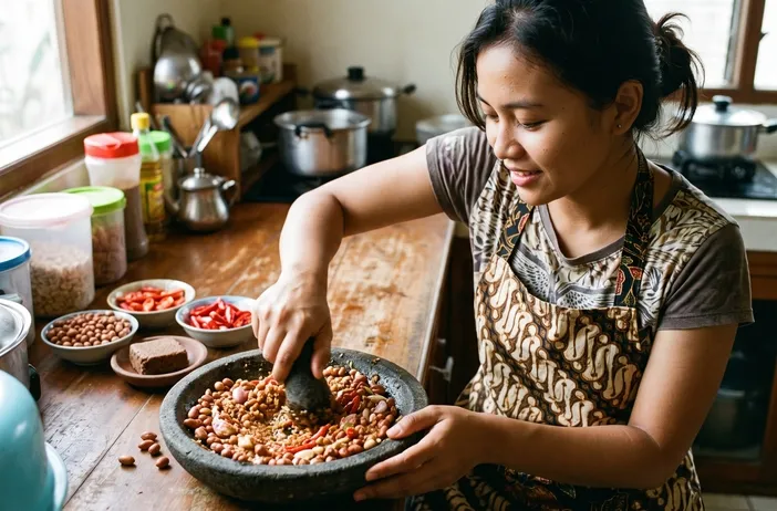 Resep Praktis Membuat Sambal Kacang Gurih dan Mantap